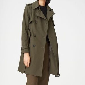 Club Monaco Matie Trench Coat, Olive, Small